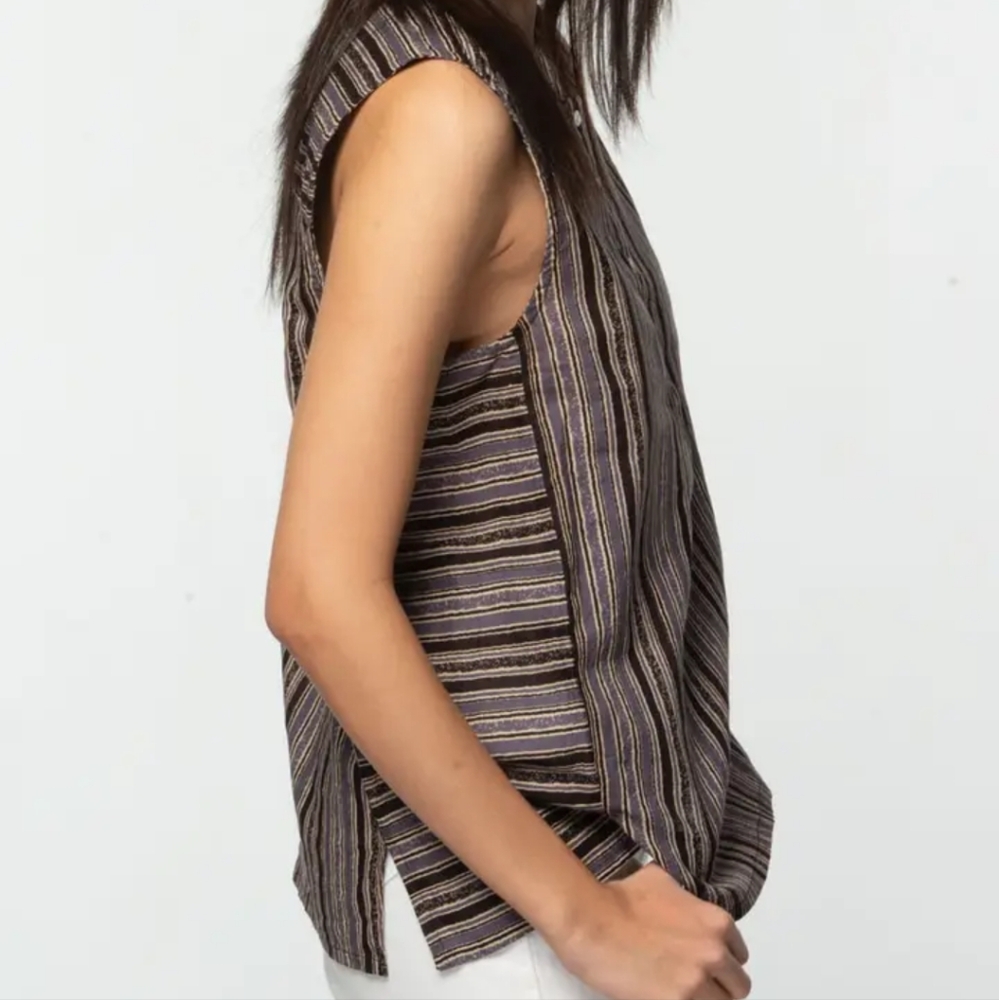 Sleeveless Cotton Top, Black